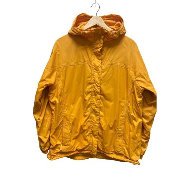 L.L. Bean Vintage 90's Yellow Softshell Hoodie Windbreaker Jacket - Picture 2 of 7